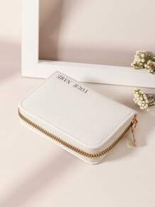 Billetera corta de moda con patrón de cocodrilo y múltiples tarjetas con firma personalizada, regalo para parejas en San Valentín/Día de la Madre/Cumpleaños
