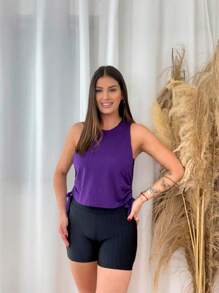 Women Sports Tees & Tanks - Màu tím - Xem 2