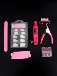 8-In-1 Nail Art Tool Set, UV Lamp For Nail Art, Gel Nail Polish Dryer, Nail Polish Machine, Cuticle Fork, Cuticle Pusher, Nail File, Nail Splitter, Nail Repair Set