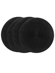 4pcs Circular Minimalist Hexagon Woven Polyester Dining Table Mats - Multicolor - View 15