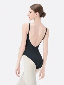 DonsGirl 1 Piece Women's Elegant Sexy Deep V Backless Ballet Leotard - Ideal For Performance Costume,Daily Workout, Ballet Training & Athletic Exercise