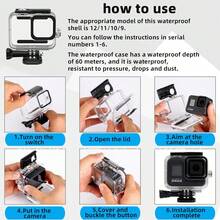 Gopro Waterproof Case For Gopro12/11/10/9, Diving Depth 60 Meters - Clear - View 2