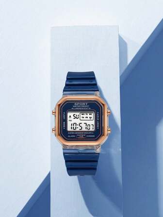 女士單電池運行玫瑰金色電子腕錶，適用於日常生活和節日禮品