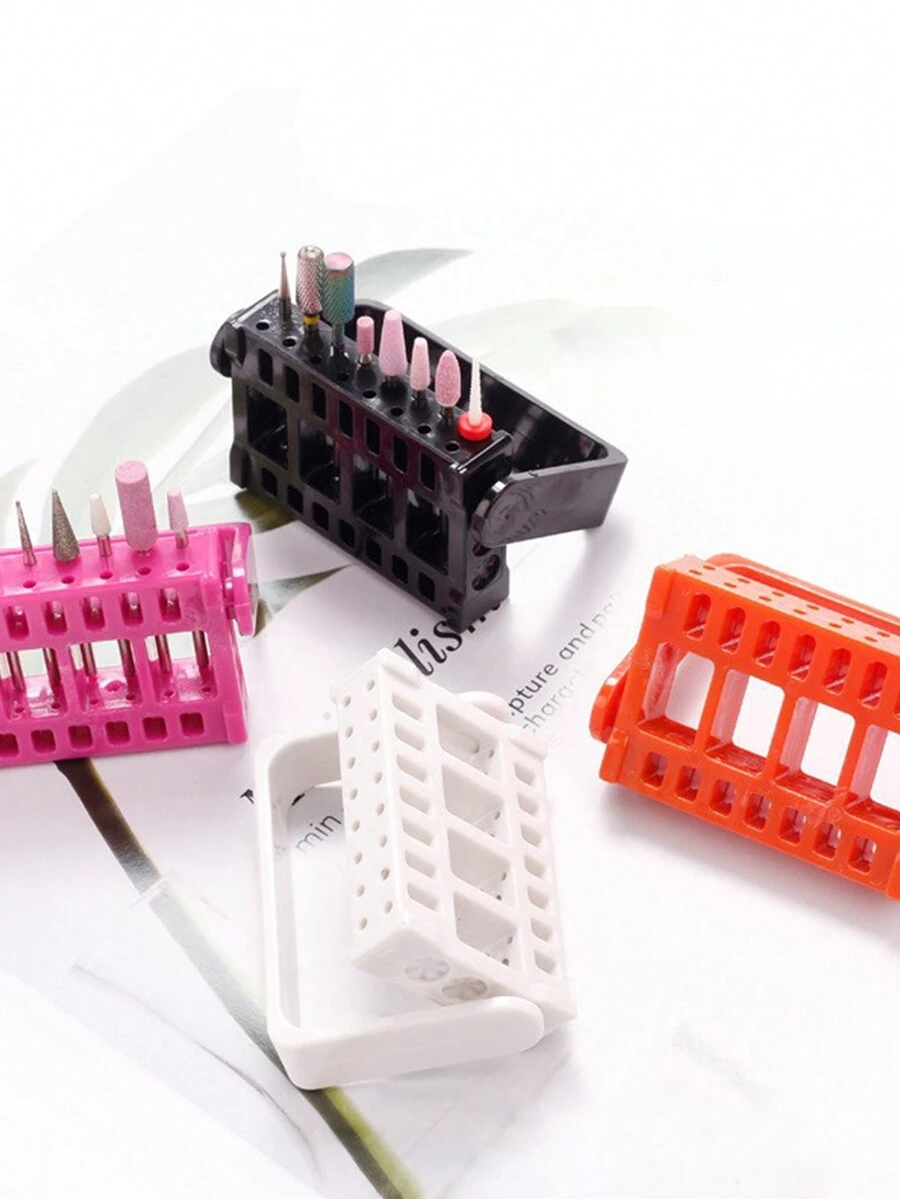 Beautizon Nailartlab Giá đỡ trưng bày mũi khoan móng 16 lỗ, hộp đựng dụng cụ làm móng nghệ thuật. - Nhiều màu - Xem 1