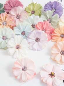 20pcs/50pcs Random Color Artificial Flower Head, Plastic Flower Faux Flower Head For Home Party Holiday - Multicolor - View 2