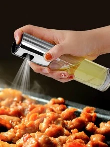 1入家用廚房噴油瓶/玻璃調油壺，噴霧器，油量調節器，適用於醬油，醋，燒烤，空氣炸鍋，橄欖油 - 銀色 - 查看 11