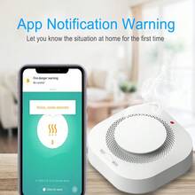 Tuya Smart Life WiFi火災/煙霧報警器家庭客廳兒童房屋廚房煙霧探測器85DB聲音報警傳感器商店消防檢查，不含9V電池 - WIFI 煙感警報器 - 查看 4
