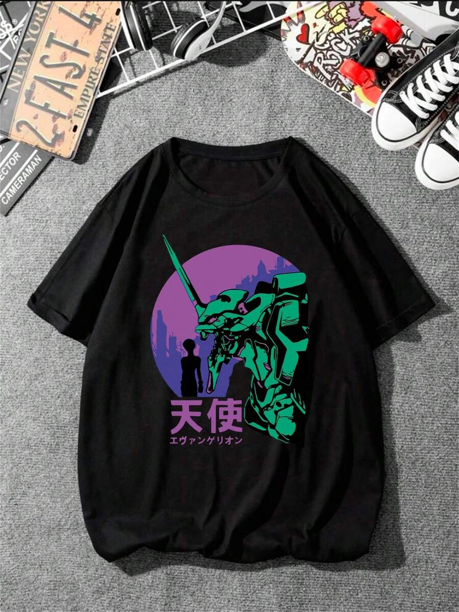 Men T-Shirts - 黑色 - 查看 1