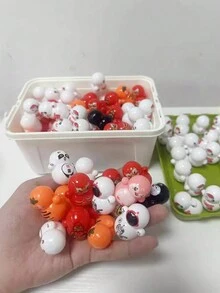 Conjunto de juegos de mesa con muñecas en miniatura de 90/un total de 70/20/10 piezas en estilos y colores aleatorios, juguete de plástico para adultos con juego de mini pelota de roly-poly, juguetes de presión para las puntas de los dedos y juegos interactivos para fiestas - Multicolor - Ver 2