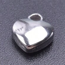5 szt. Prosty styl hip-hopowy Wisior ze stali nierdzewnej 304 w kształcie serca i cierni DIY Akcesoria do wyrobu biżuterii, platerowany próżniowo 18K, na bransoletki, naszyjniki, kolczyki