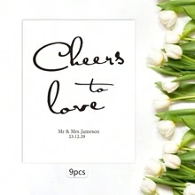 [Tùy chỉnh] 9/18/27 chiếc Nhãn dán chai chống nước cho đám cưới Nhãn dán trang trí đám cưới Tùy chỉnh, Thích hợp làm quà tặng đám cưới, Tiệc cưới, Buổi trình diễn cô dâu, Vật dụng trang trí đám cưới, Quà tặng trang trí tiệc cưới, Đồ dùng cho các bữa tiệc, Nhãn dán chai - Nhiều màu - Xem 10