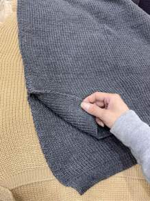 Women Knit Tops - Dark Grey - View 2