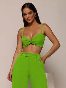 Women Two-Piece Outfits - 青檸色 - 查看 3