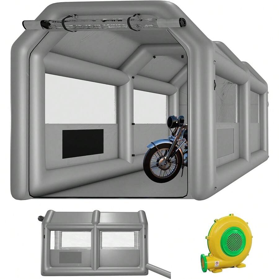 NATURAL EVOKE Portable Inflatable Paint Booth Tent 13x8x8ft Inflatable