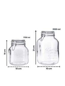 "Gourmet" Contenedor de Vidrio - transparente - Ver 4