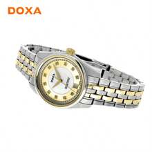 DOXA Ladies Watch Real Diamond Moment Independent Window Display Steel Band Watch Exquisite And Compact Swiss Watch D150TCM