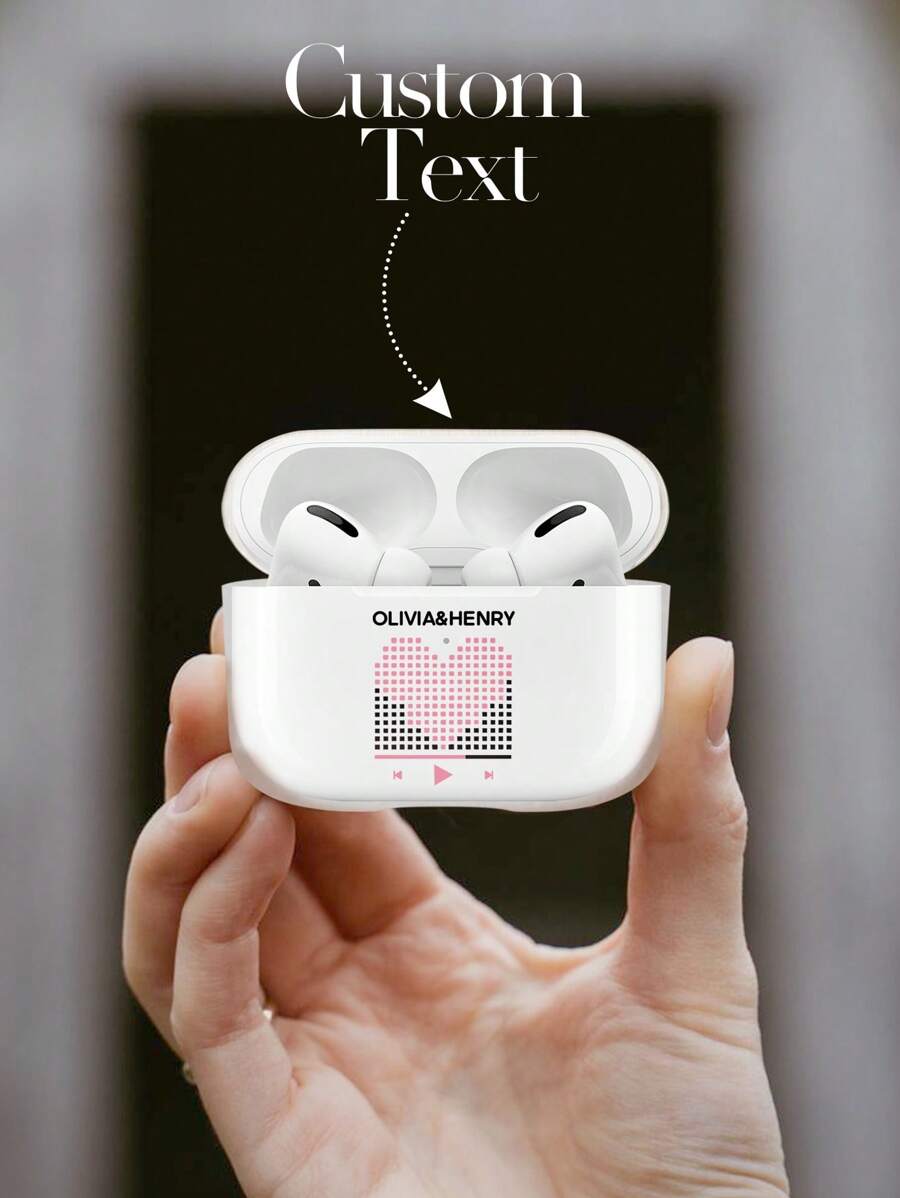 1pc Custom Name Headphone Case, Personalized Name Initials Headphone Cover, Custom Engraved Initials Monogram Headphone Case, Personalized Name Headphone Case, Anniversary Gift, Birthday Gift, Mother's Day Gift, Father's Day Gift, Best Friend Gift, Gift For Mom/Dad, Gift For Girlfriend/Boyfriend, Gift For Friend