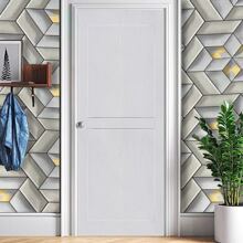 ucdfi 1入組3D鑽石幾何圖案壁紙，自粘式PVC接觸紙，易於拆卸和粘貼，非常適合家居牆面裝飾，防污，寬 17.71 英寸 x 長 393.7 英寸 - 灰色 - 查看 4