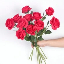 3/8PCS Artificial Golden/Sliver/Red Black Multi-Color Roses Flower Scene Decoration, Party Decoration, Wedding Decoration, Roadside Flower Arrangement, Home Decoration, Graduation Celebration, Birthday Banquet Decoration, Christmas, Thanksgiving, Easter, Father's Day, Mother's Day Celebration, Landscaping,Bathroom Decor,Bedroom Decor,Preppy Room Decor,Boho Room Decor