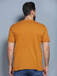 Men T-Shirts - 駝色 - 查看 4