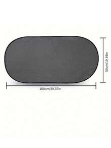 100x50cm/19.69x39.37Inch Auto Rear Sun Shade Car Sun Shade UV Protection Folding Auto Rear Window Sunshade Universal Mesh Back Window Visor With Suction Cups - Black - View 7