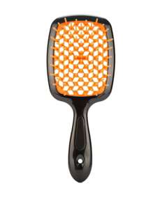 美发按摩头发干燥快干梳蜂窝网梳，1 件黑色不打结按摩梳直发造型空心梳，发刷/发梳，空心顺发刷柔性发刷，干湿发用发刷，防静电发刷，干湿均可使用，灵活，尼龙刷毛，适合所有发质顺发刷干湿通风顺发刷 - 1/2 包顺发刷，轻松去除 - 超柔软刷毛，自然卷曲 - 黑與白 - 查看 14