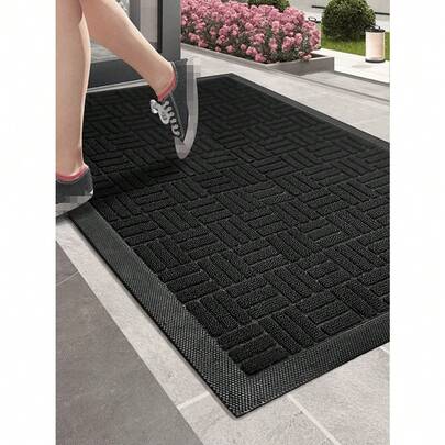 1入耐用門廳/陽台/門口防髒塵地墊，防滑且防刮