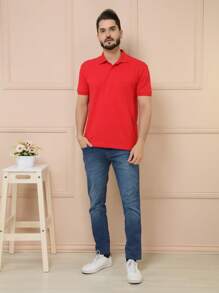 Men Polo Shirts - Đỏ - Xem 2
