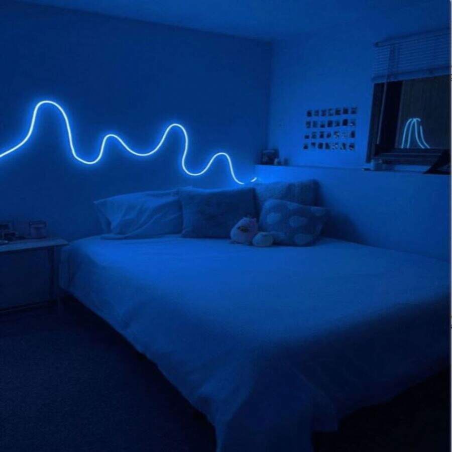 Manguera Tira Neon Led Flexible Luz Con Eliminador - Azul - Ver 1