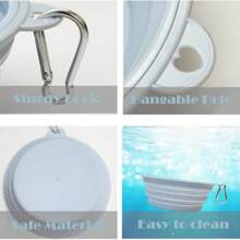 1 Pc Collapsible Dog Bowl 350ml, Travel Dog Water Bowl With Buckle, Silicone Portable Dog Food Bowl Suitable For Cat And Dog Walking, Hiking, Camping Water Bottle Camping