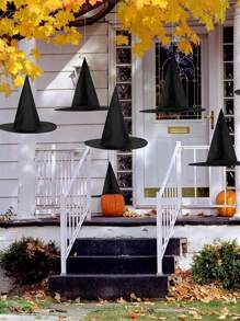 6 sombreros de bruja para disfraz de Halloween con cordón ajustable de talla 100 para decoración de patio