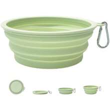 1 Pc Collapsible Dog Bowl 350ml, Travel Dog Water Bowl With Buckle, Silicone Portable Dog Food Bowl Suitable For Cat And Dog Walking, Hiking, Camping Water Bottle Camping