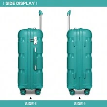 Lightweight Hard Shell Suitcase 20/24/28 Inch Or 3 Piece Set With Spinner Wheels TSA Lock Cabin Carry On Check In Travel Trolley For Holiday - Mint Green - View 5