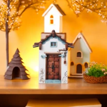 Fairy Tale Door Home Decor Small Door Ornament With Wooden Craft, Creative Table Decoration, 1pc - Multicolor - View 9