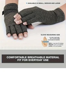1 Pair Unisex High-Quality Compression Gloves, Suitable For Daily Use, Typing, Work, Fitness And Exercise - Fingerless Sports Gloves With Thumb Hole - Half-Finger Support Gloves - Open Finger Design - UV Protection Manicure Gloves