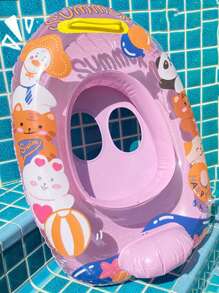 1 pieza Salvavidas inflable con estampado de dibujos animados - panda rosa - Ver 2