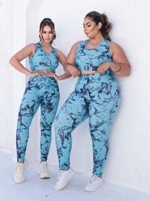 Women Sports Sets - Màu xanh bụi bặm - Xem 3