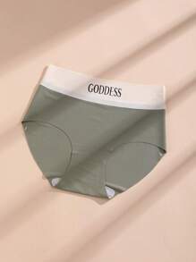 5 Pcs Seamless High Waist Ice Silk Breathable Triangle Panties - Multicolor - View 3