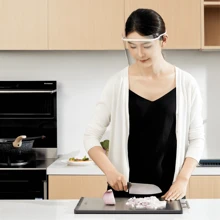 濺油防護罩，可更換透鏡，廚房防油烟面罩，適用於煎炸和切洋蔥，女士用全面防護罩，烹飪用防潑面罩