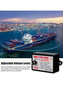 12v 24v Universal Nhay 3+Pro Car Music Horn Controller Horn Speaker Sound Control Unit With With 12 Sound Effects Switching For Car Truck Marine Boat - Black - View 5