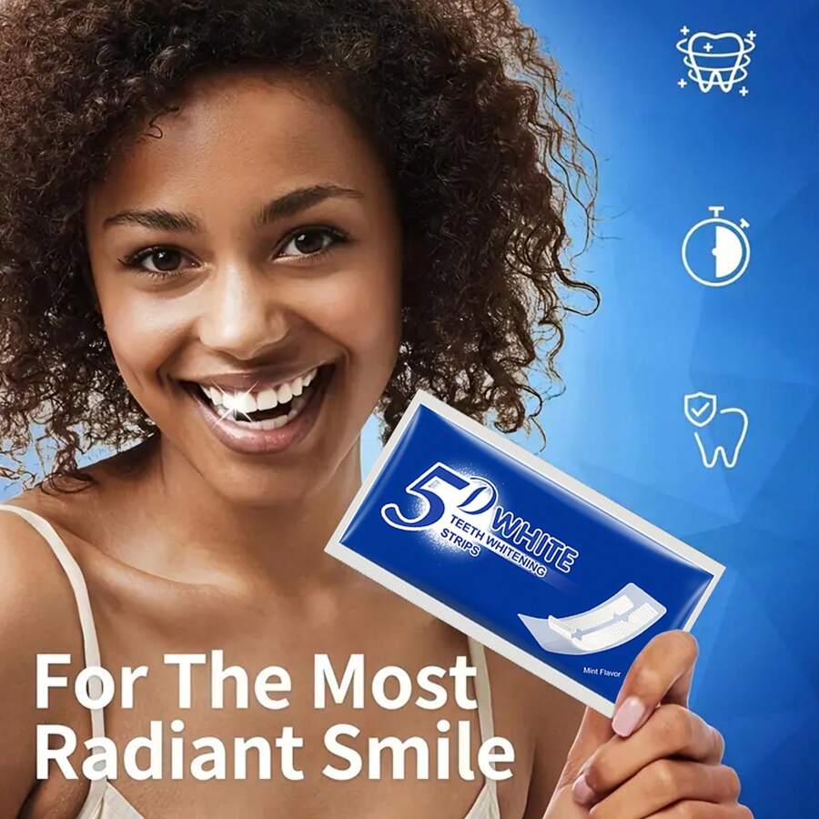 7 Pairs 5D Teeth Whitening Patches For Daily Oral Care, Removes Stains, Deeply Cleans Teeth
