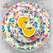 50pcs, Authentic, Cartoon Animation, , Creative Sticker Decoration DIY Hand Ledger Suitcase Mobile Phone Stationery Computer Sticker - Silver - View 7