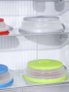 1pc Microwave Splash Guard, High Temperature Resistant Food Heating Cover, Multifunctional Foldable Food Preservation Cover, Anti-Mosquito And Dust Cover - Multicolor - View 4