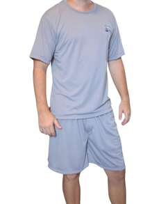 Kit com 2 Pijamas Masculino Meia Manga Adulto em malha Cores Sortidas premium Verão - Multicolorido - Visão 7