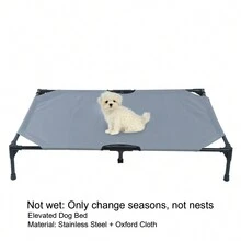 La cama de perro elevada es adecuada para camas plegables elevadas transpirables y a prueba de humedad para perros grandes, medianos y pequeños. - Gris - Ver 4
