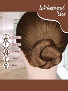 60 pezzi/set Accessori per capelli per ragazze, 20 pezzi di reti per chignon invisibili e 40 pezzi di forcine a forma di U, 20 pezzi di reti per chignon da 50 cm per ballerine e 40 pezzi di forcine per chignon per ragazze, accessori per acconciature da ballo - Multicolore - Visualizzare 10