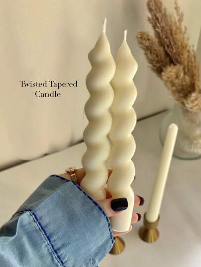 Spiral Twist Wax Is Perfect For Indoor Bedroom And Dining Table Decoration ,Wedding Decoration,Festival,Winter,Holiday,Festival, Gifts Birthday Graduation