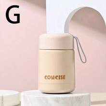 1PC Minimalist Mini Warm Color 350ML Insulated Cup, Women's Portable Stainless Steel Insulated Cup, Gift Cup, Cute Student Water Cup, Portable And Long-Lasting Insulated Water Cup, Coffee Cup [Logo Casual/Color Difference Small] Back To School