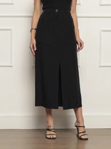 Women Skirts - 黑色 - 查看 1