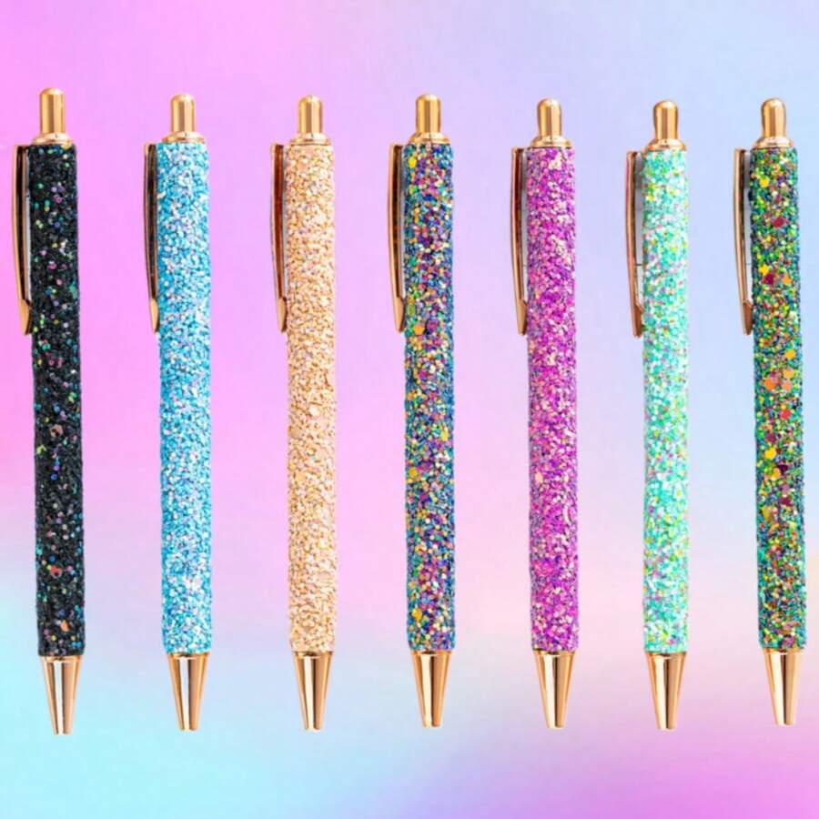 Ballpoint Pens Retractable Pretty Journal Pen Black Ink 1.0mm Gift Pens For Women Girls Teacher Office Wedding School Supplies Back To School - Multicolor - View 1